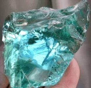 Divinity Crystals Aqua Blue Obsidian AAA Grade Raw Crystal Regular Oval Crystal Stone