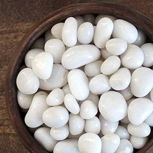 RJ IMPORTERS PEBBLES Polished Asymmetrical Quartz 49 Pebbles Polished Asymmetrical Quartz Pebbles