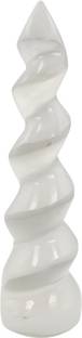 Plus Value Selenite Unicorn Horn Wand Spiral Crystal Regular Asymmetrical Crystal, Quartz Stone