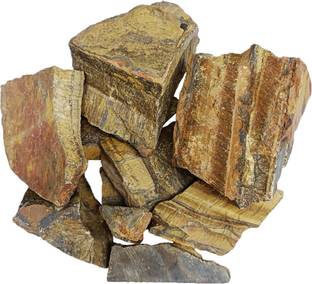 9dzine Crystal Tiger Eye Rough Raw Stone 250 Gm,Tiger Eye Chunk Rock Gemstone For Vastu Regular Asymmetrical Crystal Stone