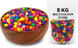 AFAST 5kg Multi Colored Asymmetrical Marbles/Pebbles/Stones Polished Asymmetrical Marble Pebbles