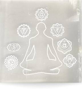 Plus Value Selenite Square Meditation Crystal Charging Plate Regular Square Crystal, Quartz Stone