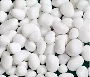 sejal enterprises White Pebbles for Decoration - Pebbles for Plants Pots - Pebbles for Garden, Fish Tank Aquarium, Table, Vase Fillers 1 kg Regular Oval Marble Pebbles