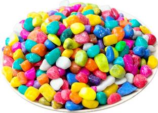 KHAWAJABABASTON Mix Colour Pebbles Regular, Painted Round Sandstone Stone