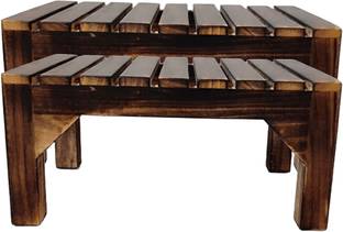 NICE CRAFTS Wooden One Step Stool for Kitchen Seating Stool Potty Training Stool set of 2 Stool