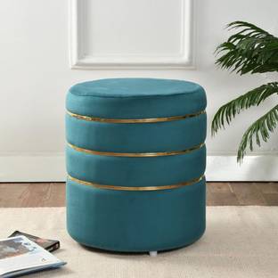 Access craft Access Craft Solid Wood Standard Ottoman (Finish Color-Mint Green)Pre Assembled) Stool