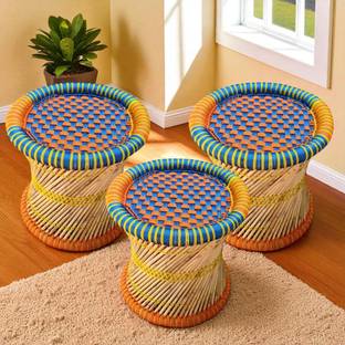 Yashika Cretions handmade Bamboo Stool Mudda/modha/muddi /set Outdoor & Cafeteria Stool