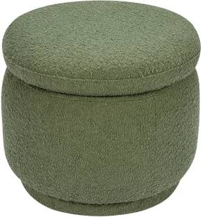 lifestyle furniture Lifestyle Furniture | Round Storage Ottoman Green 18.5'' H X 21'' W X 21'' D Stool