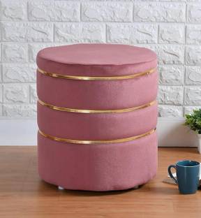 Access craft Access Craft Solid Wood Standard Ottoman (Finish Color -pink, Pre Assembled) Stool