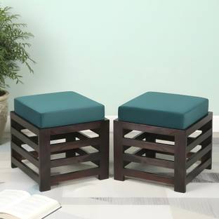 Ikiriya Houston Sheesham Wood Contemporary Square Living & Bedroom Stool