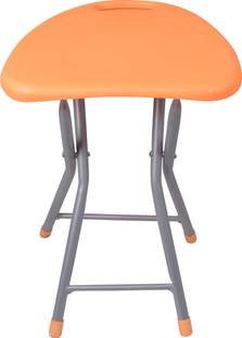 AJAAQI Orange Folding Stool Portable Stool Lightweight Stool Made in India Kitchen Stool