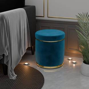Access craft Access Craft Ottoman Pouffes Stool for Living Room Sitting Stool(Blue) Stool