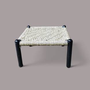 think n crafts Handcrafted Jute & Iron Sturdy Stool - Eco-friendly Seating" Stool