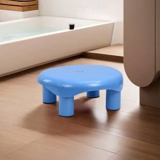 HOMESTIC Bathroom Stool|Plastic Stool for Bathroom|Anti-Slip with Strong Bearing|Blue Stool