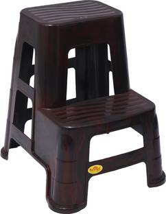 NP NATIONAL Since 1952 Sigma Dual-Step Ladder Stool with Wide Base and Grip Treads Kitchen Stool
