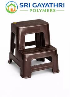 SRI GAYATHRI POLYMERS Heavy Duty Plastic Two Step Stool for Kitchen,Bathroom&Home|Multipurpose stool L...