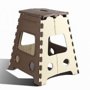 Omniversal 18 Inch Plastic Elegant Look and Super Strong Folding Step Stool for AdultS Kitchen Stool