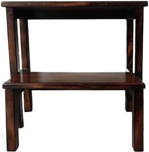 NICE CRAFTS Wooden Change Shoe Bench Two Steps Wear Test Shoes Ladder Stool Foldable Stool