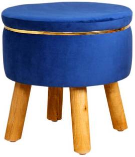 AtoZ Solid Wood Pouf