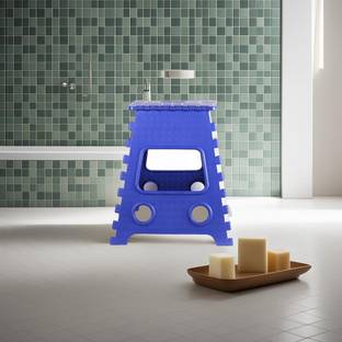 Omniversal 18 inch Space Saving Plastic Foldable Step Stool