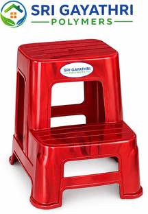 SRI GAYATHRI POLYMERS Heavy Duty Plastic Two Step Stool for Kitchen,Bathroom&Home|Multipurpose stool K...