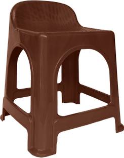 RW REST WELL Tik-Tok Full Size Plastic Stool Chair with Back Rest for Back Support Bathroom Stool