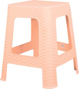 Heart Home Plastic Sitting Stool for Indoor Or Outdoor|Home & Garden|Cream Stool