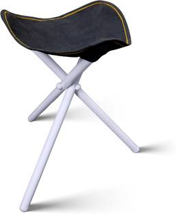AR Brothers Lightweight & Portable 3-Leg Camp Chair with Polyester Fabric Seat Outdoor & Cafeteria Stool