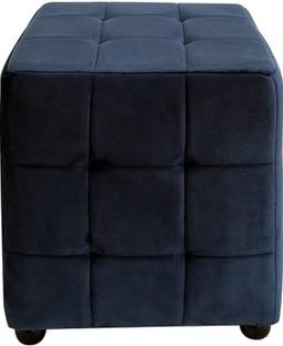 Access craft Access Craft Upholstered Square Ottoman Stool for Living Room | (Navy Blue) Stool