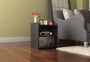 Hindwood Wooden Side Table/Coffee Table/End Table/Bedside Table with Storage Stool