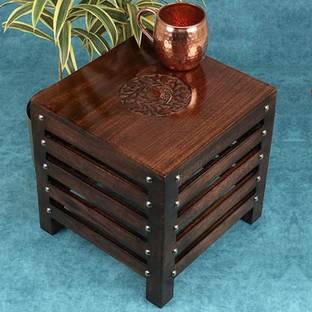 Anaya AfroZ Wood Side table , Beside table solid wood foot rest stool living room bedroom Living & Bedroom Stool