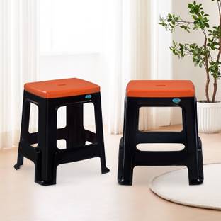 Nilkamal Strong & Durable Stool STL 23|Stackable Stool Set of 2, Kitchen, Office, Outdoor Living & Bedroom Stool