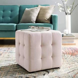Access craft Access Craft Ottoman Stool for Living Room Cushioned Square Stool (light pink) Stool