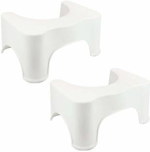 Kuvadiya Sales Comfortable Sturdy Squat Toilet Foot Step Stool Women's Plastic Anti-Slip Stool for Western Toilet Scientific Angle, Potty Training Foot Supporter for Kids and Adults Stool