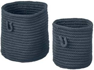 IKEA Polypropylene NORDRANA Basket, set of 2, blue Storage Basket