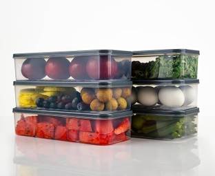 insew Plastic Fridge Container for Kitchen ,Vegetable ,Fruits Box Storage Basket