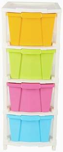 Nejadhari 4 Compartments Plastic Multi-purpose Drawer Storage System