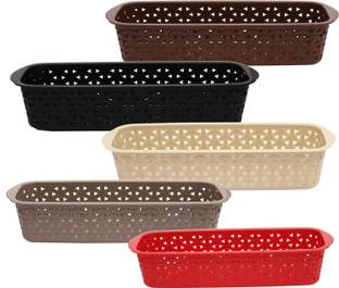 Jaypee Plus Plastic Rectangular Plastic Storage Basket Storage Basket