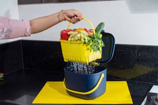 VEKSOR Plastic Fresh Food Keeper Veggie Vault Fruit and Veggie Basket Kitchen Organizer Storage Basket