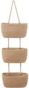 DYARCHY Cotton hanging storage basket (beige) Storage Basket