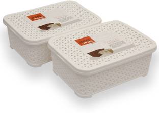 Jaypee Plus Plastic KEEP ALL Mini Storage Basket for Drawers Home Small Containers Office Utility Storage Basket