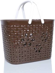 PuthaK Plastic Plastic Organizer Storage Baskets with Handles Storage Basket