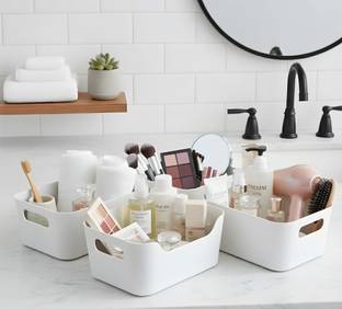 TENIDO Plastic Storage Box and Organiser Storage Bin for Home & Kitchen/Durable Storage Basket