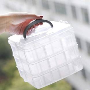 Anshri Plastic 18 gride storage box Storage Basket