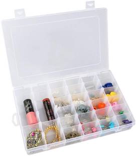Kinzilla Multipurpose Plastic Medicine Pills, Jewelry, Pins Transparent storage Box Storage Box