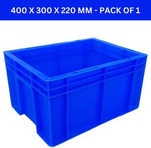 Singhal Plastic Multipurpose Portable Plastic Crate 40x30x22 CM for Vegetable, Fruit, Milk Storage Basket