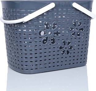 PuthaK Plastic Plastic Organizer Storage Baskets with Handles Storage Basket