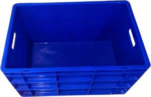 Singhal Plastic Multipurpose Rectangular Storage Crates 500 x 325 x 250 MM Heavy Duty Crate Storage Basket