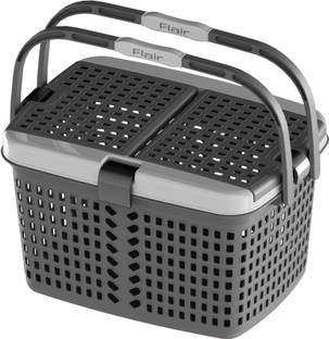 FLAIR Plastic Dual Carrying Storage Basket