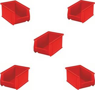 AURA PLAST Polypropylene Plastic Bin || Open Crate | Tool Box | Screws Storage Electronic Material Bin | Storage Basket